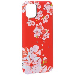 Чехол-накладка силикон MItriFON для iPhone 11 Pro Max (6.5&quot;) 0.8мм с флуоресцентным рисунком Цветы Розовый