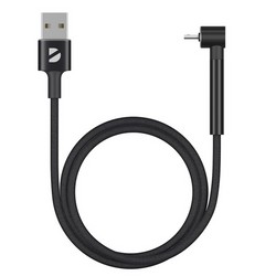 Дата-кабель USB Deppa D-72296 Stand USB подставка - microUSB 1.0м алюминий Черный