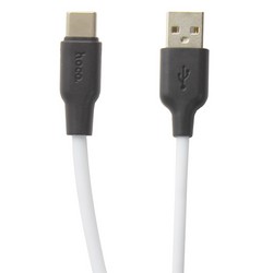 Дата-кабель USB Hoco X21 Silicone Type-C (1.2 м) Black &amp; White