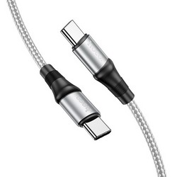 Дата-кабель Hoco X50 Type-C to Type-C Exquisito 100W charging data cable (20V-5A, 100Вт Max) 1.0 м Серый