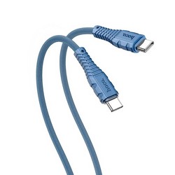 Дата-кабель Hoco X67 Nano Silicone Type-C to Type-C charging data cable 60Вт Max 1.0 м Синий