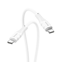 Дата-кабель Hoco X67 Nano Silicone Type-C to Type-C charging data cable 60Вт Max 1.0 м Белый