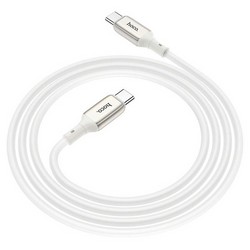 Дата-кабель Hoco X66 Howdy charging data cable Type-C to Type-C (3A, 60Вт Max) 1.0 м Белый