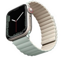 Ремешок силиконовый Uniq REVIX для Apple Watch 41/40/38, цвет шалфей/бежевый (SAGE/BEIGE)