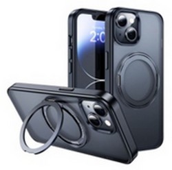 Чехол пластиковый Hoco AS1 Rotating magnetic case для iPhone 15 Plus (6.7&quot;) с магнитным кольцом 2.0mm Черный