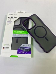 Чехол пластиковый Hoco AS5 19ft anti-fall flexible airbag magnetic case для iPhone 15 Pro (6.1&quot;) PC+TPU 2.0mm Фиолетовый