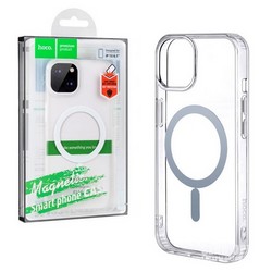 Чехол силиконовый Hoco Magnetic series airbag anti-fall protective shell для iPhone 15 Pro (6.1&quot;) Прозрачный