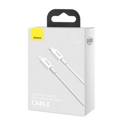 Дата-кабель Baseus Superior Series Fast Charging cable Type-C to Type-C 100Вт (CATYS-B02) (1м) Белый