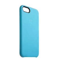 Чехол-накладка кожаная Leather Case для iPhone SE (2020г.)/ 8/ 7 (4.7&quot;) Blue - Голубой