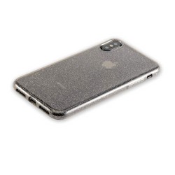 Чехол-накладка силикон Deppa Chic Case с блестками D-85339 для iPhone XS/ X (5.8&quot;) 0.8мм Черный