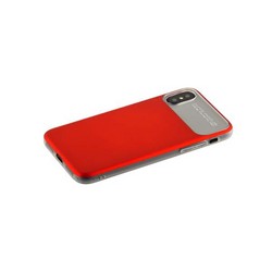 Накладка Baseus WIAPIPHX-QF09 силиконовая Slim Lotus Case для iPhone XS/ X (5.8&quot;) Матовая с пластиковой красной вставкой