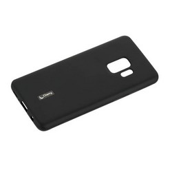 Чехол-накладка силиконовый Cherry матовый 0.4mm &amp; пленка для Samsung Galaxy S9 Черный