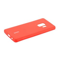 Чехол-накладка силиконовый Cherry матовый 0.4mm &amp; пленка для Samsung Galaxy S9 Красный