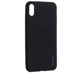 Чехол-накладка Deppa Case Silk TPU Soft touch D-89036 для iPhone XS Max (6.5&quot;) 1мм Черный металик