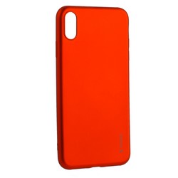 Чехол-накладка Deppa Case Silk TPU Soft touch D-89038 для iPhone XS Max (6.5&quot;) 1мм Красный металик
