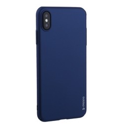 Чехол-накладка пластик Soft touch Deppa Air Case D-83367 для iPhone XS Max (6.5") 1мм Синий