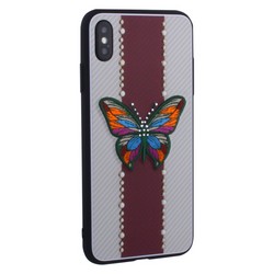Накладка силиконовая TOTU Butterfly Love Series -019 для iPhone XS Max (6.5&quot;) Бабочка Red