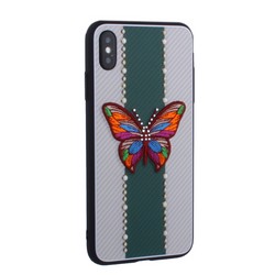 Накладка силиконовая TOTU Butterfly Love Series -019 для iPhone XS Max (6.5&quot;) Бабочка Green