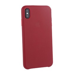 Чехол-накладка кожаная Leather Case для iPhone XS Max (6.5") Red Красный