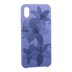 Чехол-накладка силиконовый Silicone Cover для iPhone XS Max (6.5") Орхидея Сиреневый