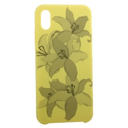 Чехол-накладка силиконовый Silicone Cover для iPhone XS Max (6.5") Орхидея Желтый