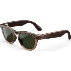 Ray-Ban Headliner Shiny Warm Stone Transparent/ Tint to Dark Green Transitions M/L