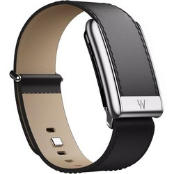 Кожаный люксовый ремешок Whoop LeatherLuxe Straight 5.0 Black/Cream with Titanium