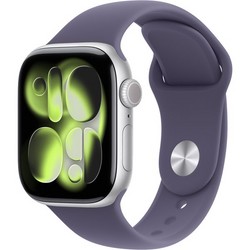 Apple Watch Series 11, 42 mm, Silver Aluminium Purple Fog Sport Band SM/ML
