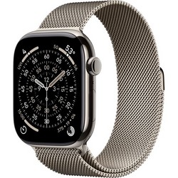 Apple Watch Series 11, 46 mm, S-M/M-L Natural Titanium Milanese Loop