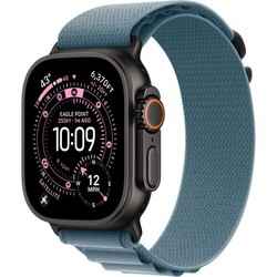 Apple Watch Ultra 3, 49 mm, Black S/M/L Alpine Loop Light Blue