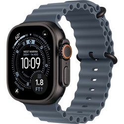 Apple Watch Ultra 3, 49 mm, Black Ocean Band Anchor Blue