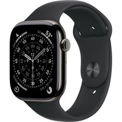 Apple Watch Series 11, 46 mm, Slate Titanium Black Sport Band SM/ML