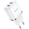 Адаптер питания Hoco N4 Aspiring dual port charger Apple&Android (2USB: 5V max 2.4A) Белый - фото 39340