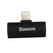 Аудио-переходник Baseus L46 IP Male to iP+iP Female Adapter (2 порта Lightning) CALL46-01 Черный - фото 55961