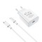 Адаптер питания BOROFONE BA38A Speedly PD+QC 3.0 fast Charger Type-C to Lightning (USB-C: 5V max 3.0A/ 20Вт) Белый - фото 53997