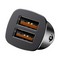 Разделитель автомобильный Baseus Square metal 30W Dual QC3.0 Quick Car Charger (2USB: 5V&5A) CCALL-DS01 Черный - фото 55018