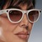 Ray-Ban Skyler Shiny Chalky Gray/ Gradient Cinnamon Pink M/L - фото 78960