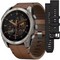 Garmin Fenix 8 51mm Amoled Sapphire Bare Titanium Black with Chestnut Leather Band + Black Silicone Band (010-02905-40) - фото 81823